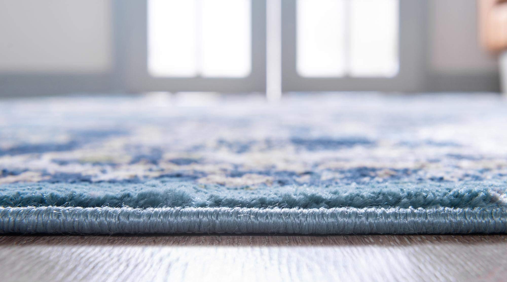 Charleston Collection 10 Ft Navy Blue Low-Pile Runner Rug - Perfect for Hallways, Entryways & High Traffic Areas | Durable & Stylish Home Decor