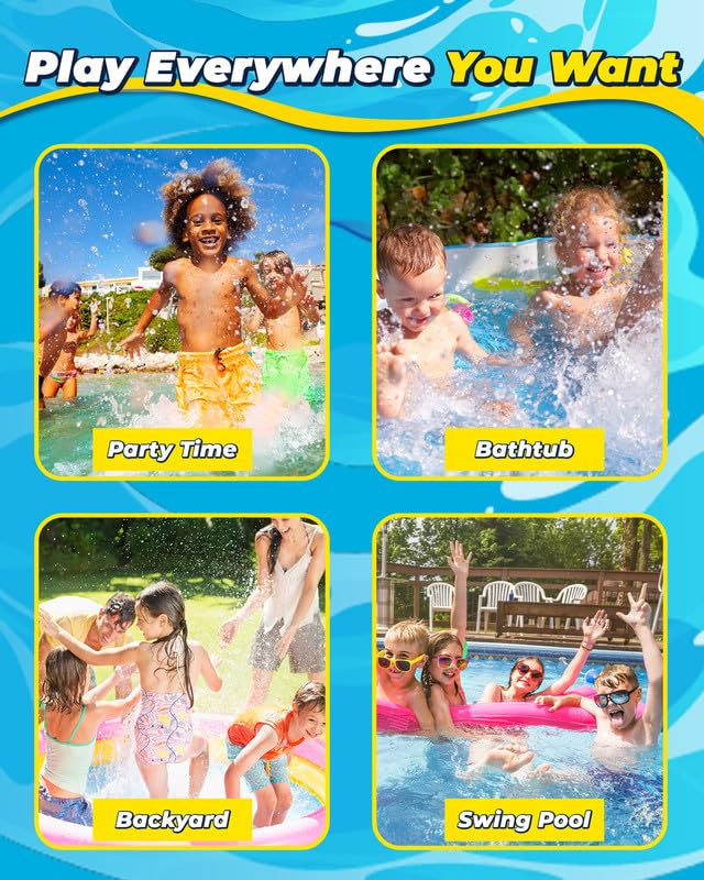 Eco-Friendly Reusable Water Balloons - 12PCS Quick Fill Self-Sealing Splash Balls for Pool, Beach & Summer Water Games | Perfect Outdoor Water Toys for Kids & Family Fun Activities
