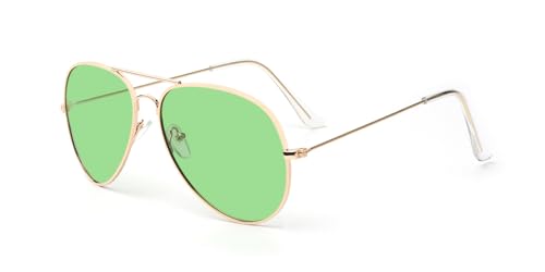 Gold Frame/Green Lens