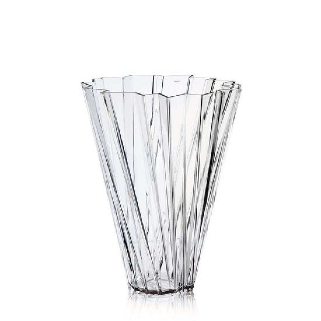 Kartell Shanghai Vase by Mario Bellini - Modern Transparent Crystal Glass Vase (Pack of 1) - Perfect for Home Decor, Wedding Centerpieces & Luxury Gift Giving