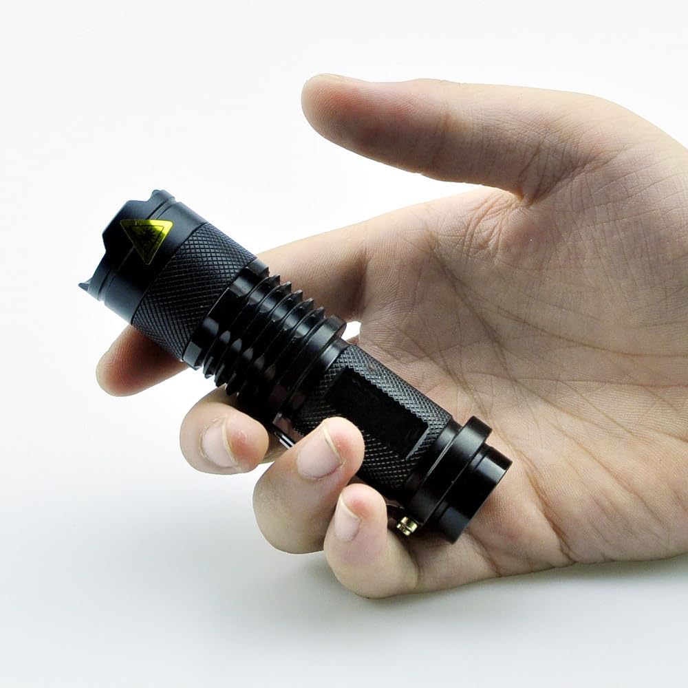 3 Pack Mini LED Flashlights - Bright Compact Flashlight with Clip, 3 Modes & Zoomable Focus | Waterproof & Drop Resistant for Emergency, Camping, Hiking & Power Outages