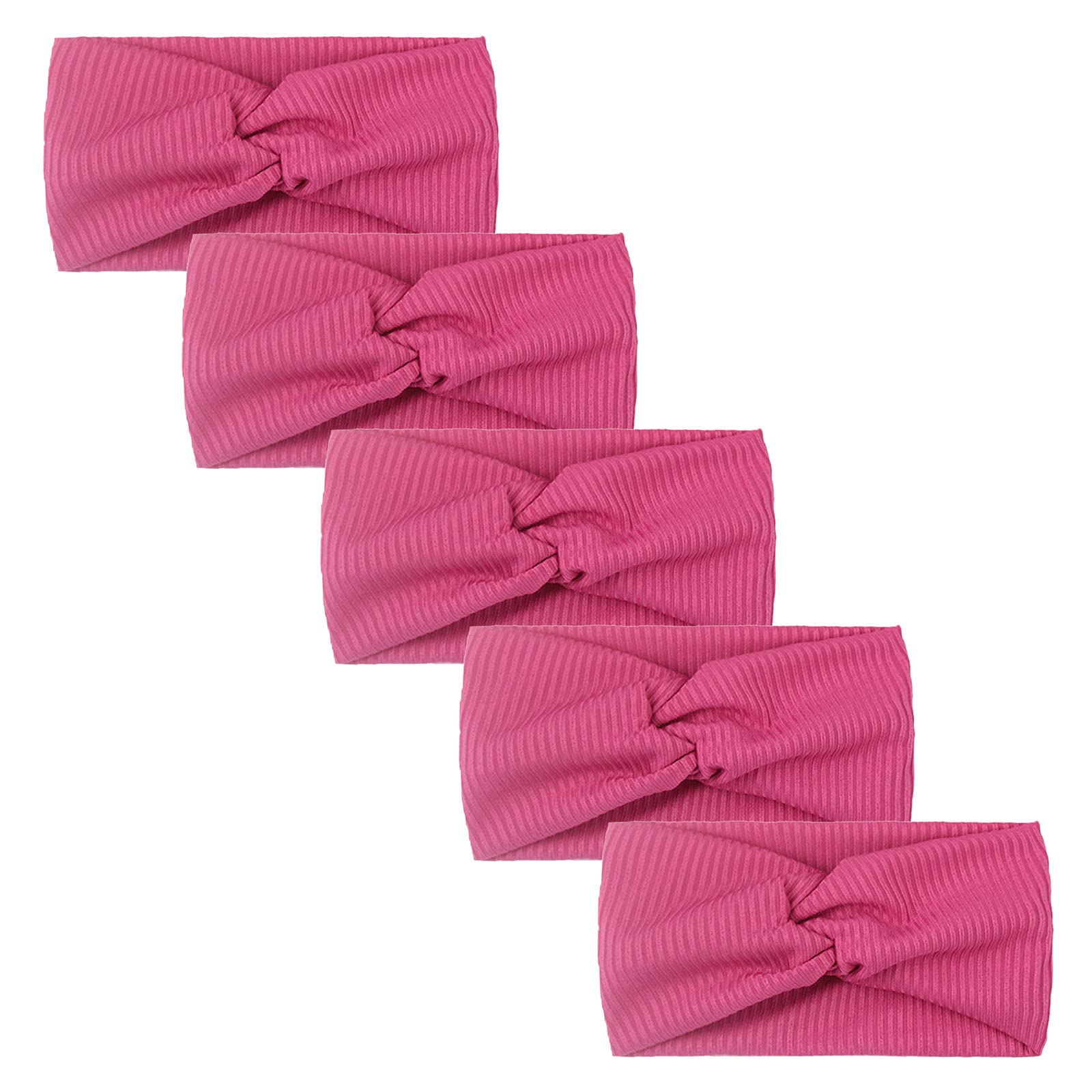5-Piece Baby Hair Stretch Headbands - Soft Elastic Hair Accessories for Girls & Toddlers - Striped Headwear for Infants & Kids - Perfect for Daily Wear, Photos & Special Occasions