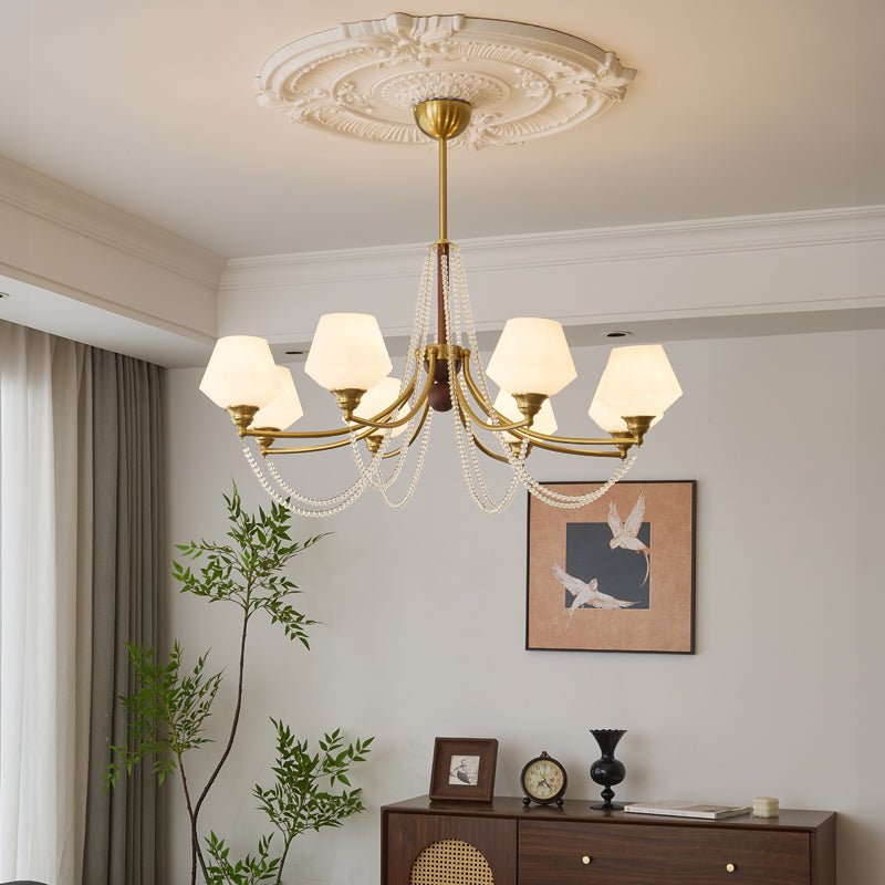 Evora Chandelier - Elegant Crystal Ceiling Light Fixture for Dining Room & Living Room | Modern Home Decor Lighting