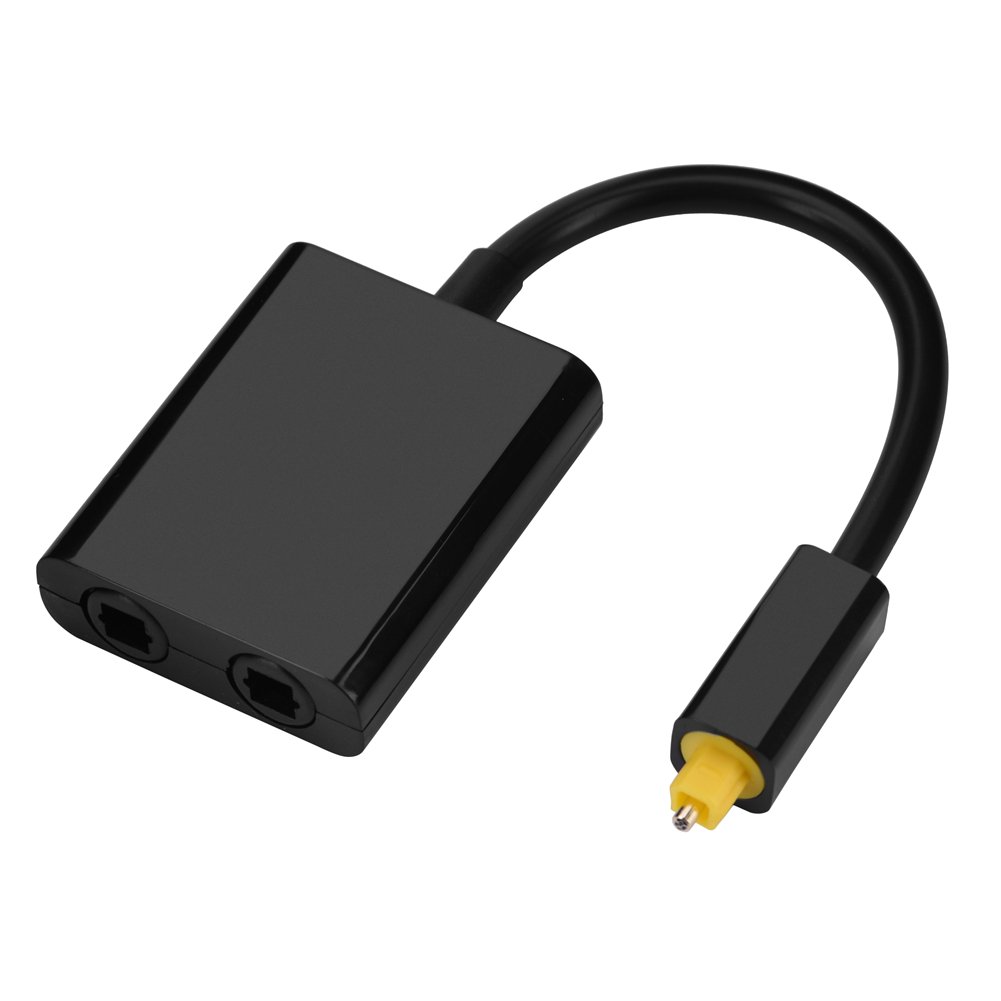 1x2 Digital Fiber Optical Audio Splitter - Toslink Cable with 1 Input & 2 Outputs - High-Speed Optical SPDIF Splitter for Home Theater, Gaming Consoles (PS4/PS5/Xbox), TV Box & Audio Systems - Perfect for Multi-Room Audio Setup & Surround Sound Enhancement