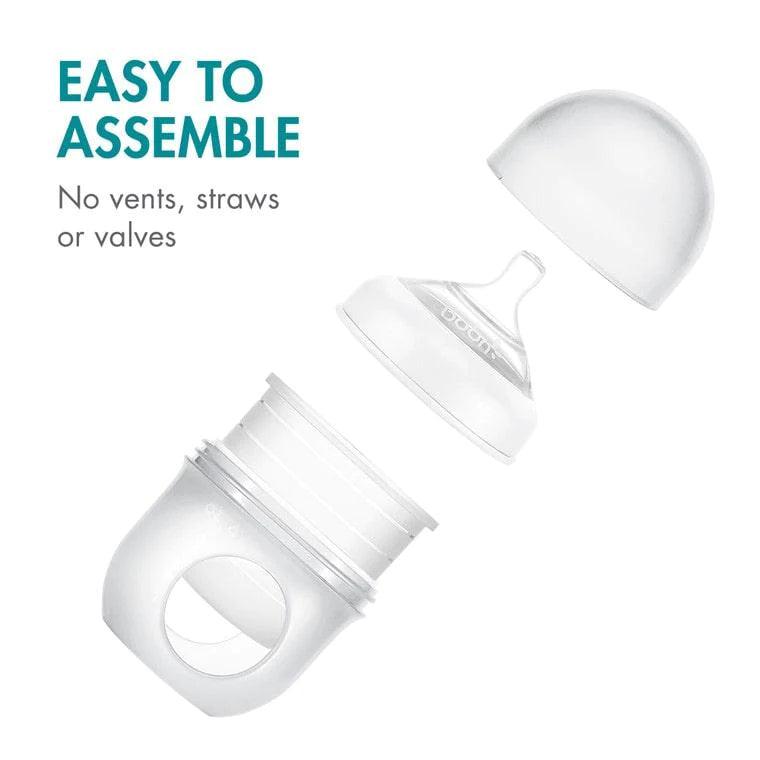 Boon NURSH Silicone Pouch Bottle - 4oz or 9oz Baby Feeding Bottle | Leak-Proof, BPA-Free | Perfect for Travel, Daycare & On-the-Go Feeding