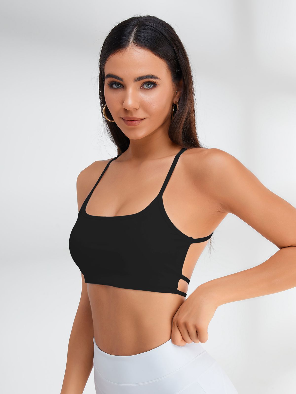 ZASUWA Women's Halter Neck Sports Bra - Comfortable & Supportive Workout Top for Yoga, Running & Gym