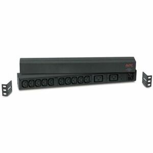 APC by Schneider Electric NetShelter 12-Outlet PDU Basic - 10 x C13 & 2 x C19 Outlets - 120V/208V/230V - 3.68kW - 2.5m Cord - 1U Horizontal Rack Mount Power Distribution Unit for Data Centers & Server Rooms
