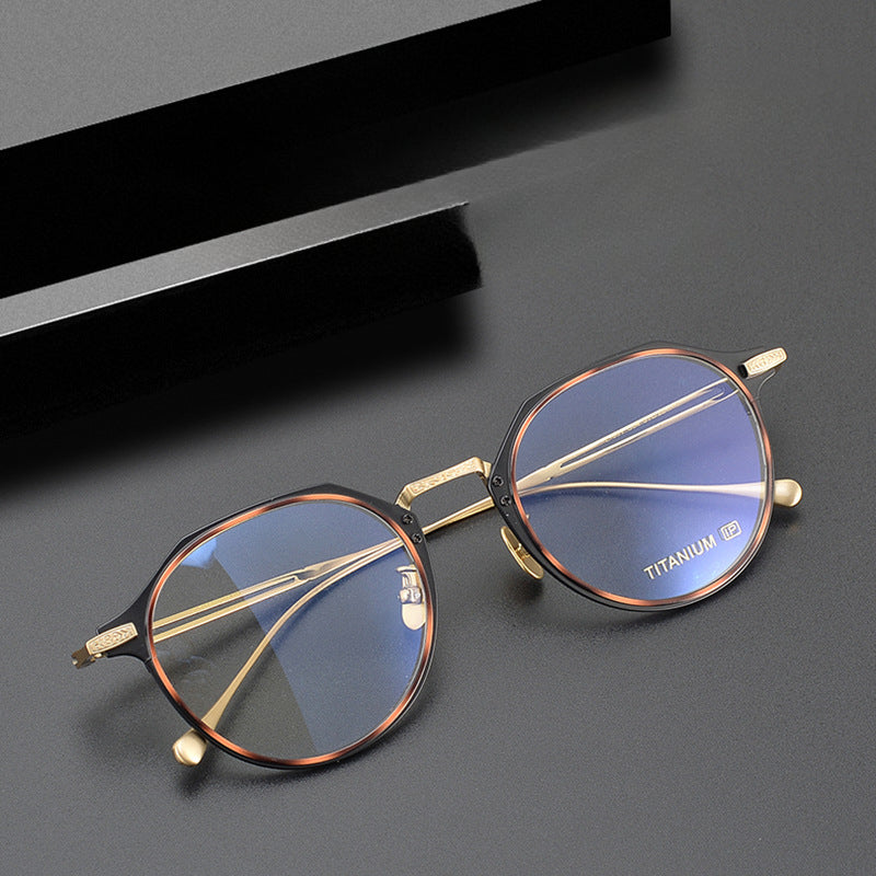 Thaddeus Titanium Round Glasses Frame - Lightweight & Durable Eyewear for Men & Women | Perfect for Reading, Driving & Fashion Accessories