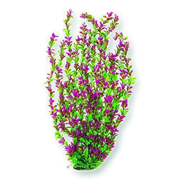 Aquatop Pink and Green Plastic Aquarium Plants - Realistic Underwater Decor for Fish Tanks, Betta Bowls & Aquatic Habitats - Perfect for Home, Office or Classroom Aquascaping