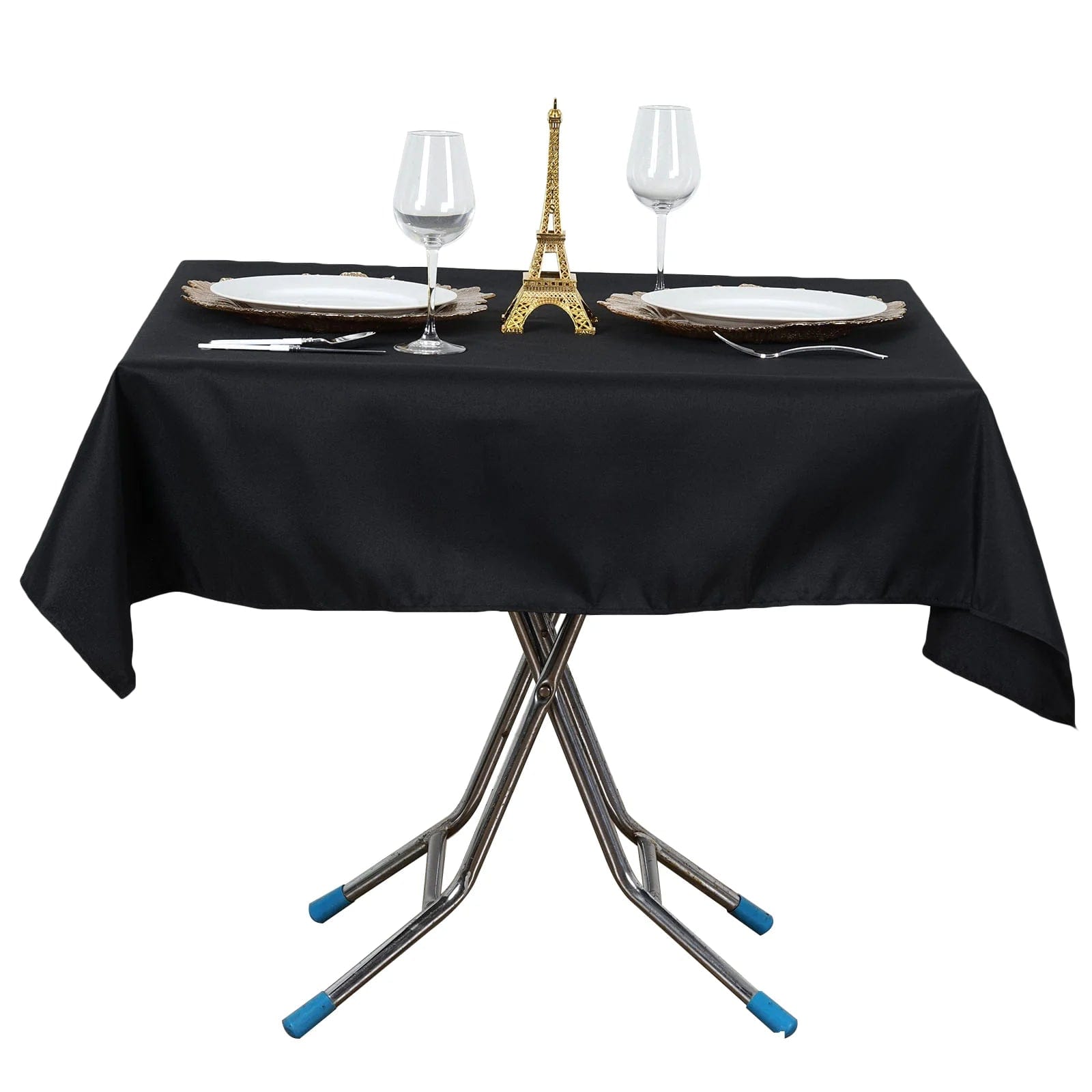 54x54 Inch Premium Square Polyester Tablecloth - Wrinkle & Stain Resistant - Perfect for Dining Tables, Parties, Weddings & Events