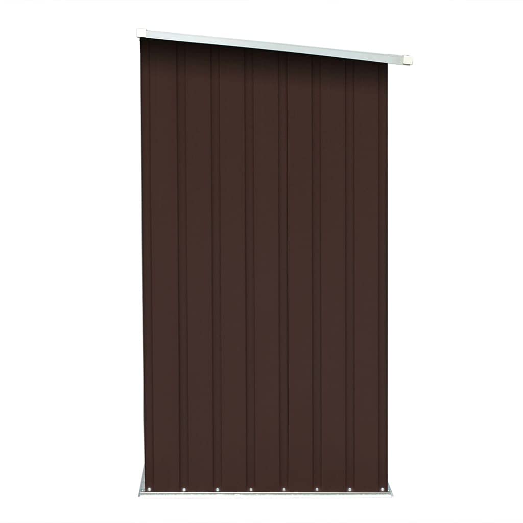 CHARMMA Heavy-Duty Galvanized Steel Firewood Storage Shed - 64.2