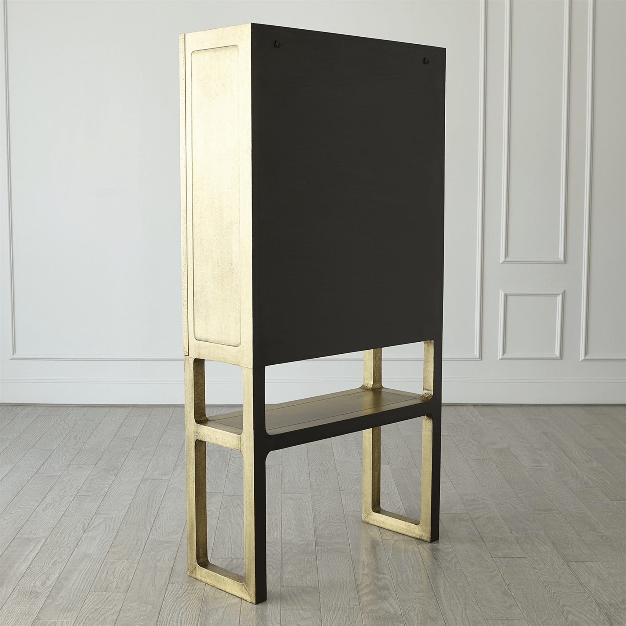 Sunburst Shores Bar Cabinet - Modern Home Bar Furniture with Glass Door Storage for Wine & Liquor - Perfect for Living Room, Dining Room or Home Bar Setup