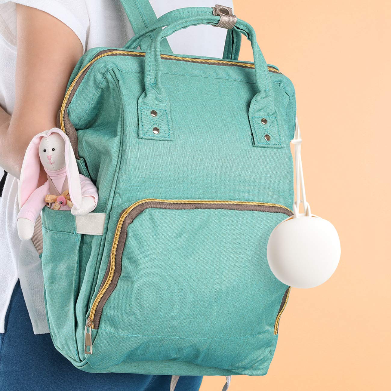 BESSENTIALS Silicone Pacifier Case for Babies - Leak-Proof Pacifier Holder & Storage, Dishwasher Safe, BPA-Free (White) - Perfect for Travel, Daycare & On-the-Go Parents