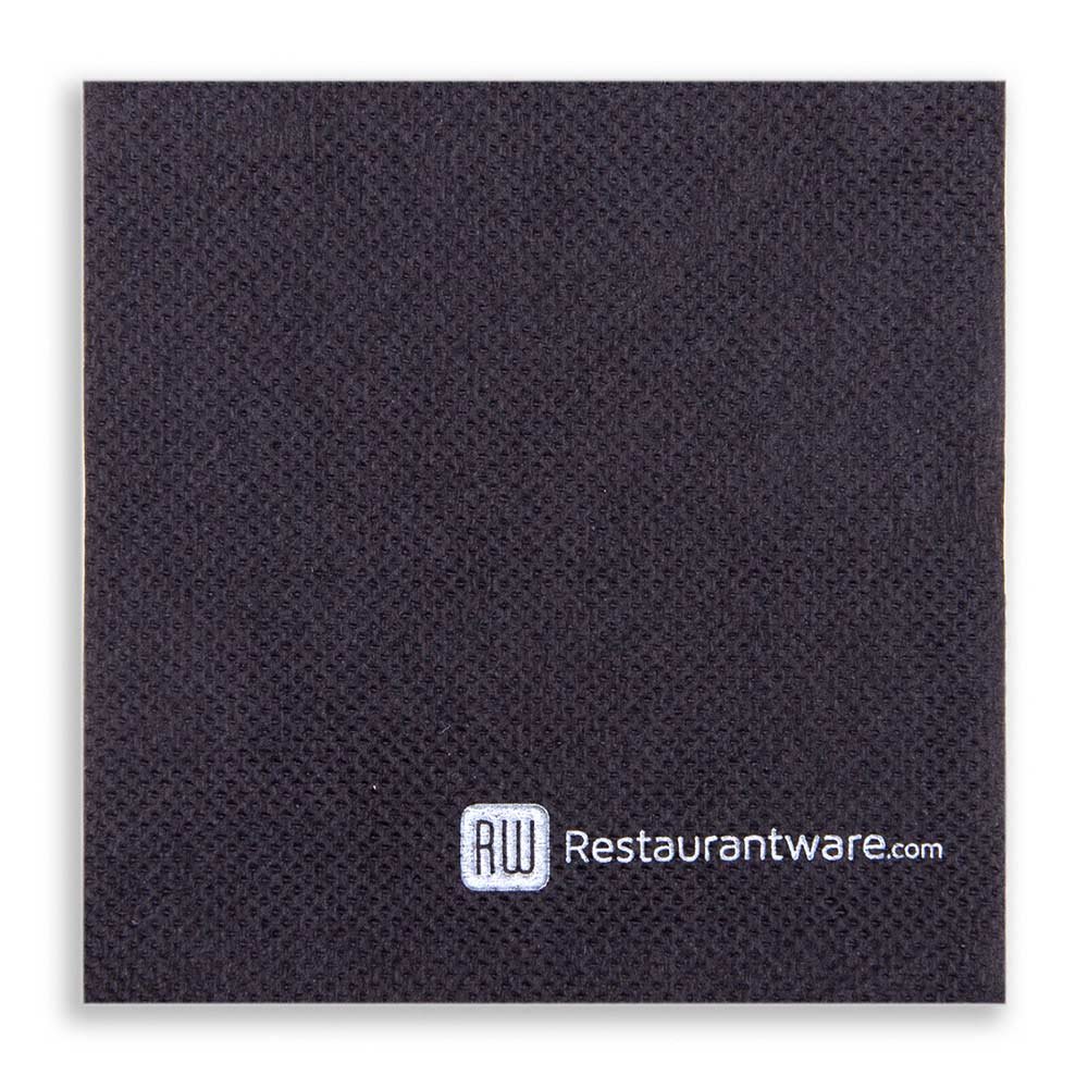 Premium 7.87 Inch Black Cocktail Napkins (100-Pack) - 2-Ply Linen Feel Disposable Beverage Napkins | Soft, Absorbent Bar Napkins for Coffee, Drinks & Snacks | Perfect for Restaurants, Bars, Weddings & Parties