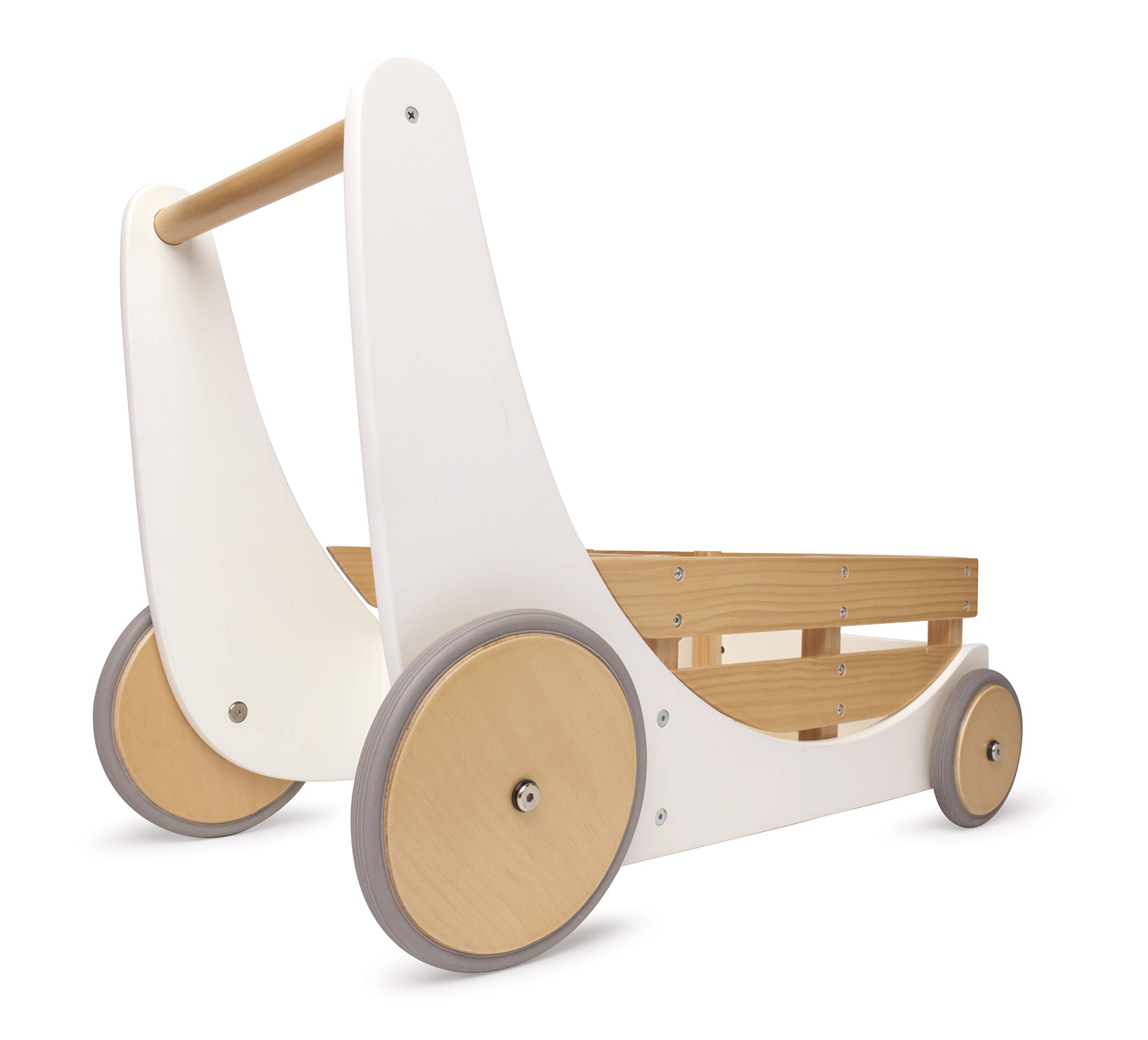 Kinderfeets 2-in-1 Toy Storage Box & Baby Walker with Bamboo Accent - Stylish Nursery Organization for Toddlers | Perfect for Playrooms, Daycares & Gift Giving
