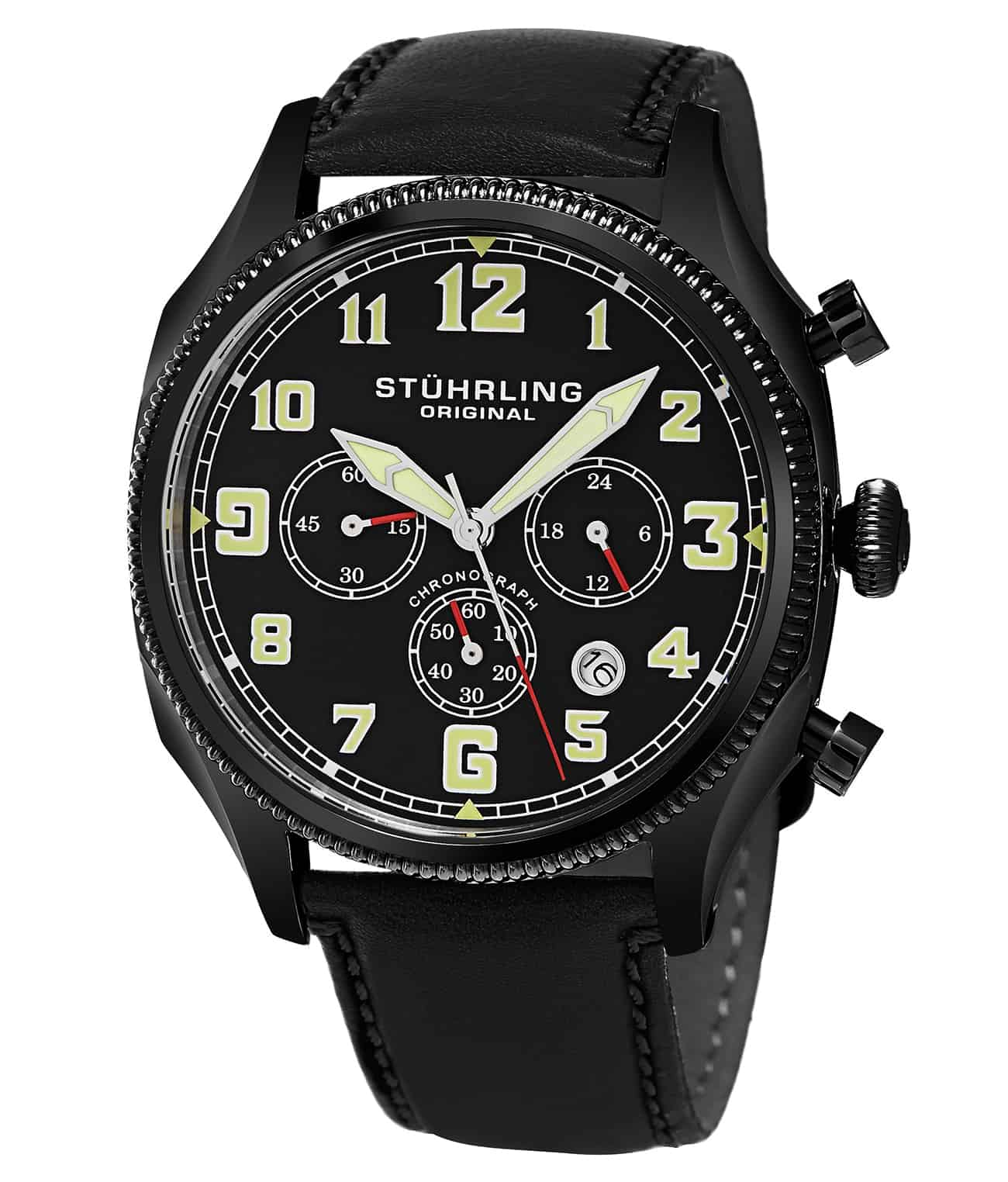 Black Dial / Silver Case / Brown Leather Strap Tang Buckle