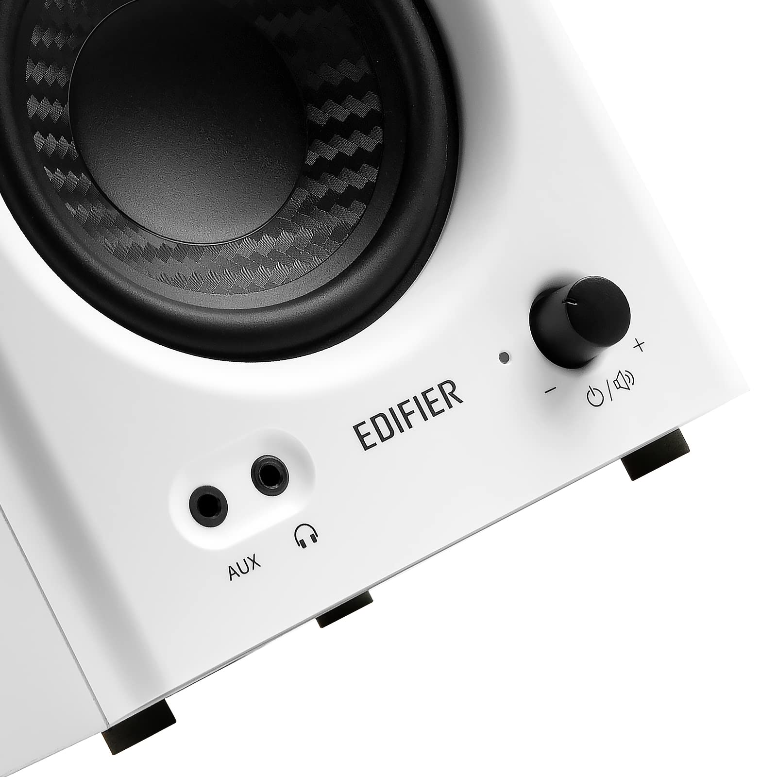Edifier MR4 4-Inch Powered Studio Monitor Speakers - White Pair | Active Near-Field Monitors for Home Recording, Music Production & Gaming Setup