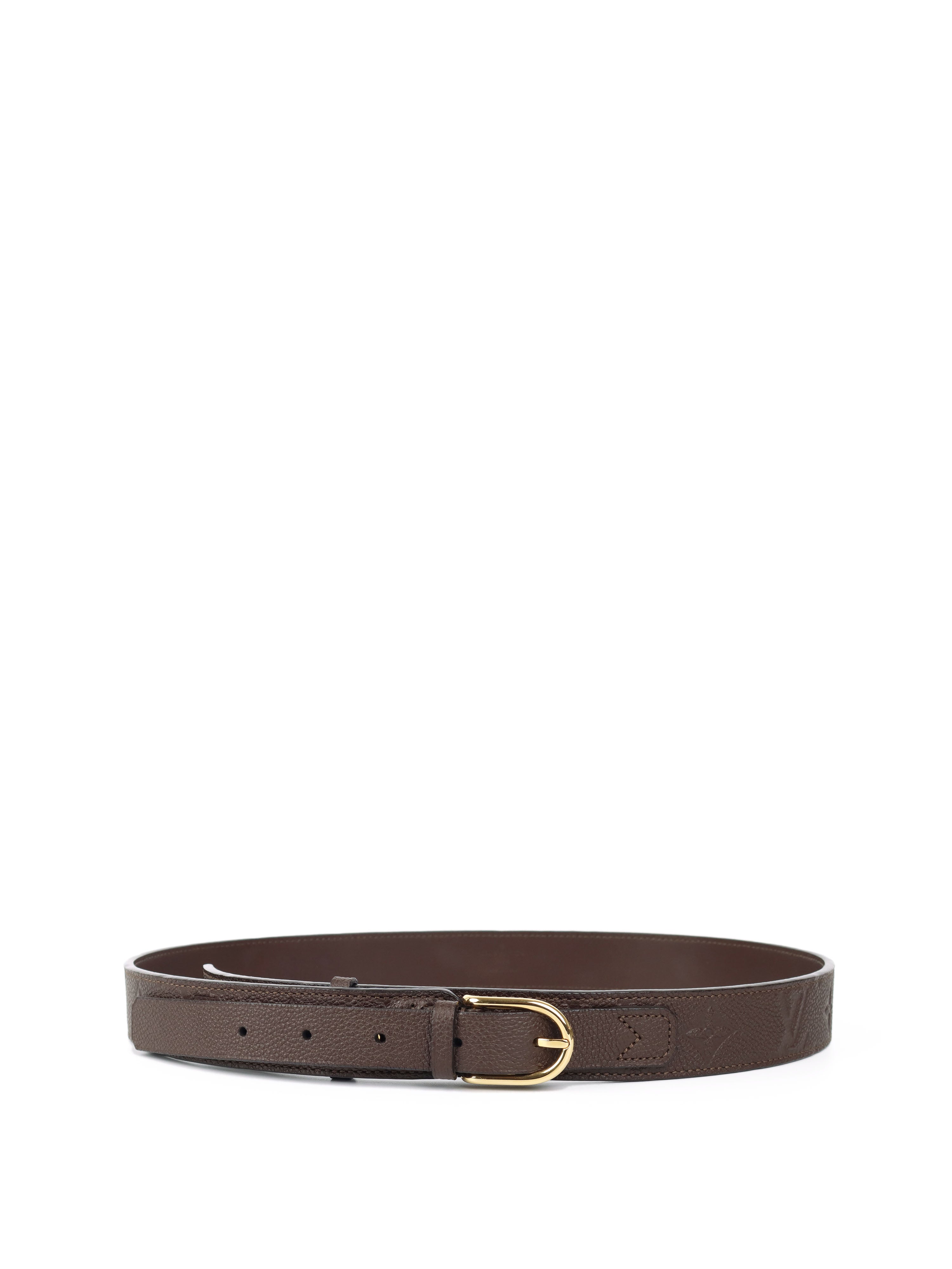 Authentic Louis Vuitton Monogram Empreinte Leather Belt 85 - Brown Luxury Designer Belt for Men & Women | Perfect for Office, Parties & Formal Occasions