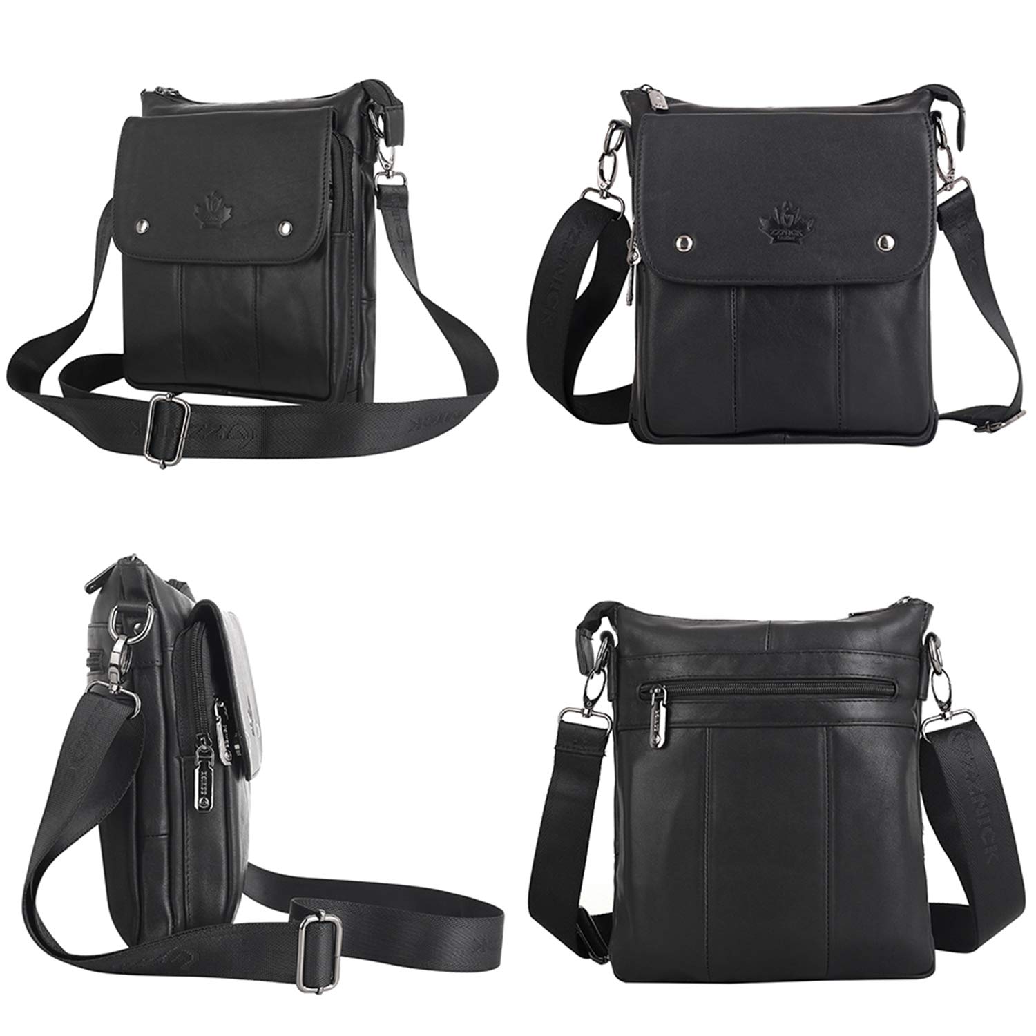 Premium Genuine Leather Messenger Bag for Men & Women - Stylish Crossbody Sling Shoulder Bag - Perfect for Travel, Work & Business Meetings (Office, Commute, Weekend Getaways)