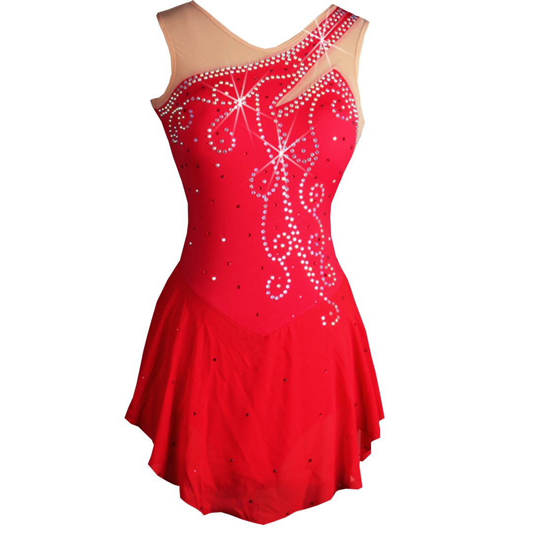 Women's Figure Skating Practice Dress - Stretchable & Breathable Ice Skating Costume for Training & Performances | Perfect for Competitions, Shows & Ice Dancing