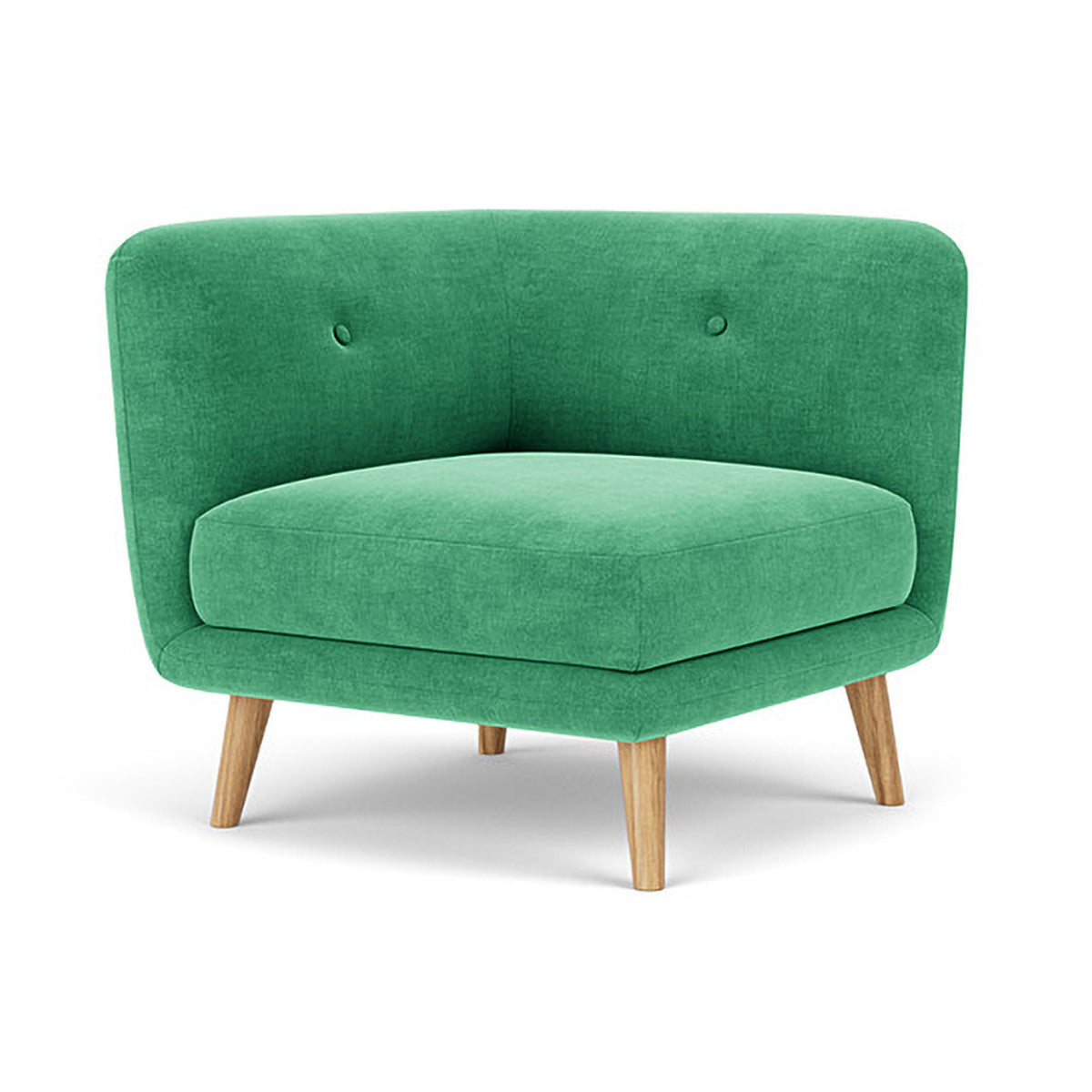 Alfred Fabric Right 1 Seater Modular Sofa - Modern Comfortable Single Chair for Living Room, Bedroom & Small Spaces