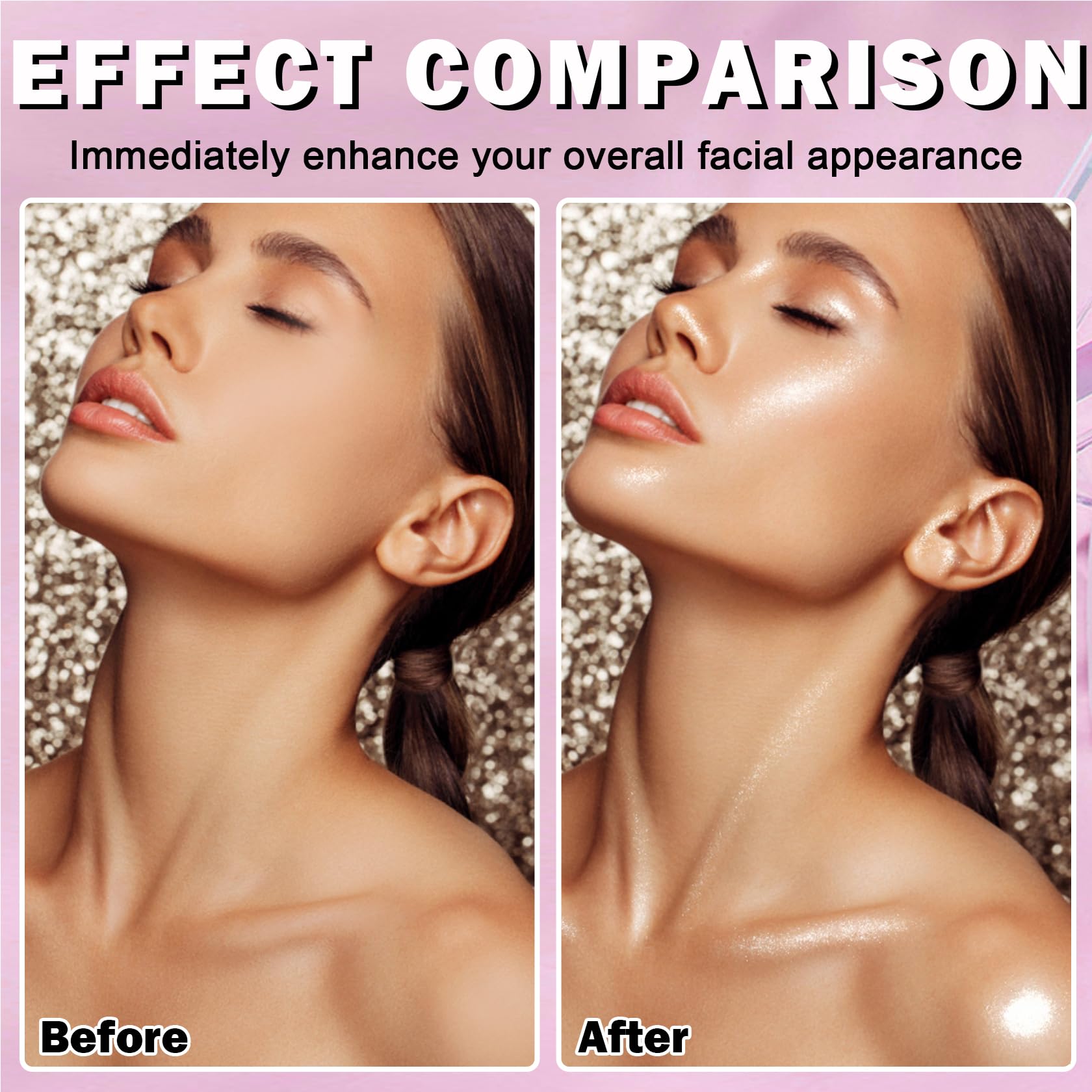 Pearl White Highlighter Makeup Palette - Natural Shimmer Face Highlighter Powder for Contouring & Glowing Skin | Perfect for Daily Makeup, Parties & Photo Shoots