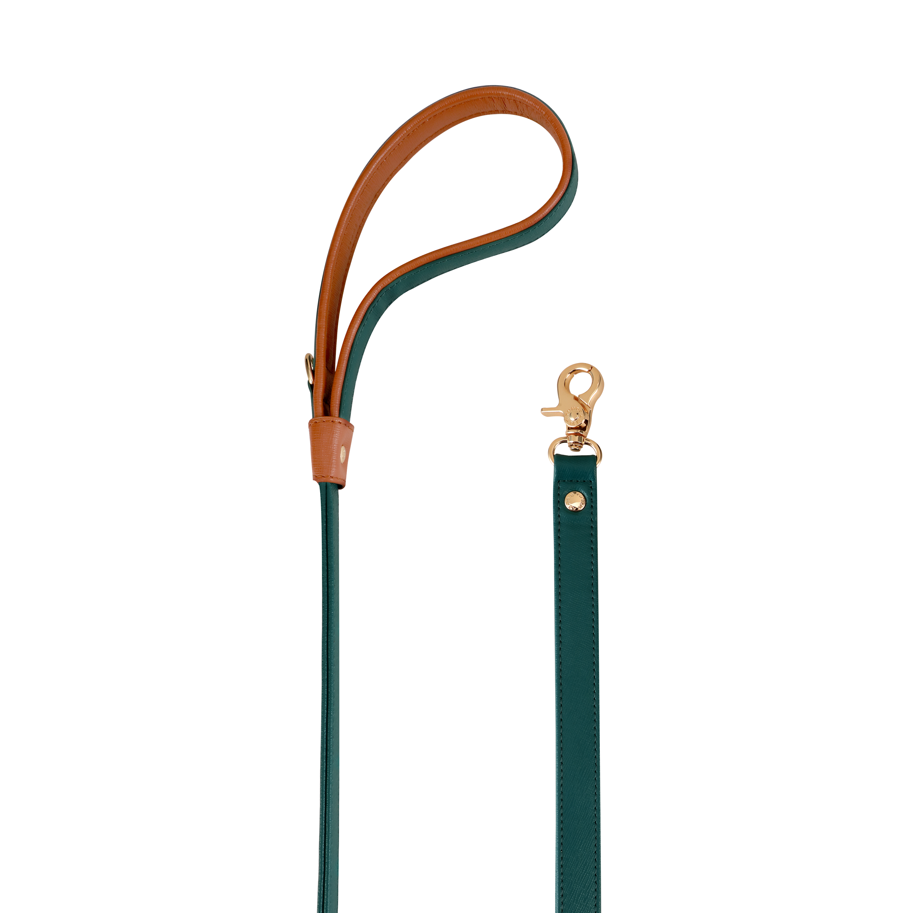 Premium Emerald Green & Brown Reflective Dog Leash - Strong Nylon Pet Walking Lead for Medium & Large Dogs - Perfect for Night Walks, Jogging & Outdoor Adventures
