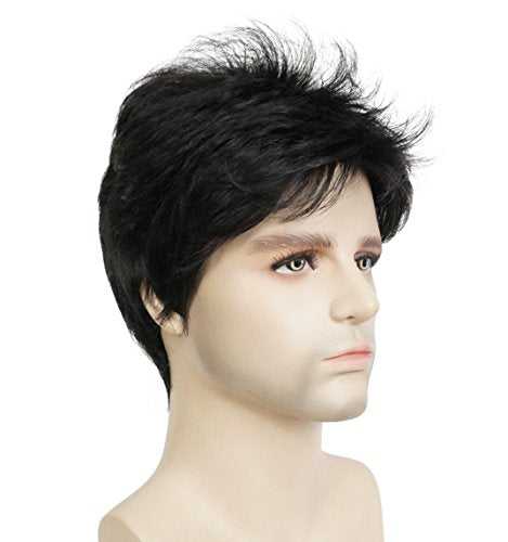 Short Straight Synthetic Men's Wig - Natural Look & Comfortable Fit for Cosplay, Costumes & Daily Wear