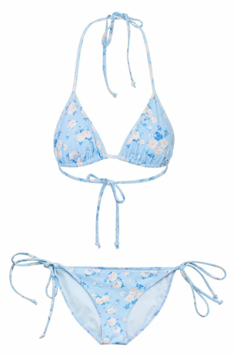 Harbor Bikini Set - Whisper Blue Two-Piece Swimwear for Women | Beach Vacation, Pool Party, Summer Swimwear
