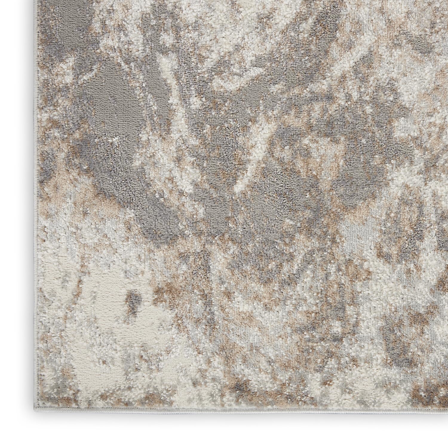 Nourison Elation Abstract Ivory Grey 7'10