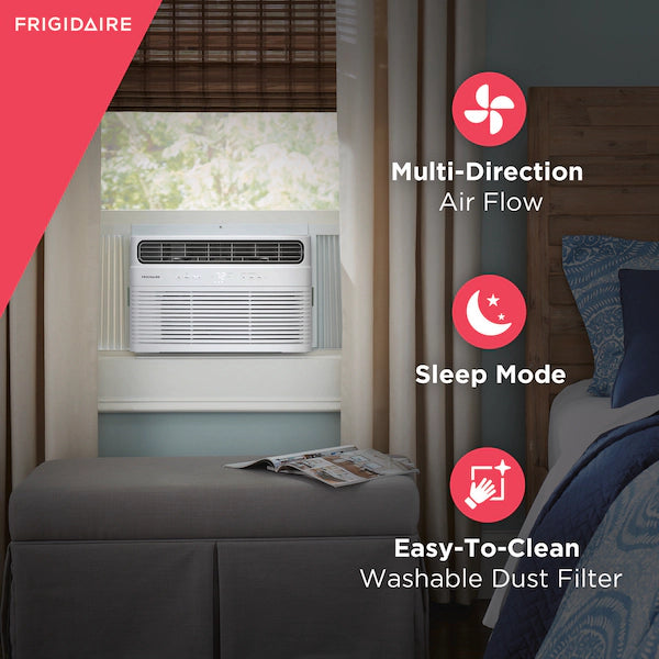 Frigidaire FHWW104WD1 10,000 BTU Smart WiFi Window Air Conditioner - White | Energy Efficient Cooling for Bedroom, Living Room & Office