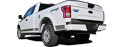 BRIGHTT-QA563272 Stainless Steel Pillar Trim 4Pc Set for 2017-2020 Ford Super Duty - Durable Exterior Accessory for Truck Customization & Protection