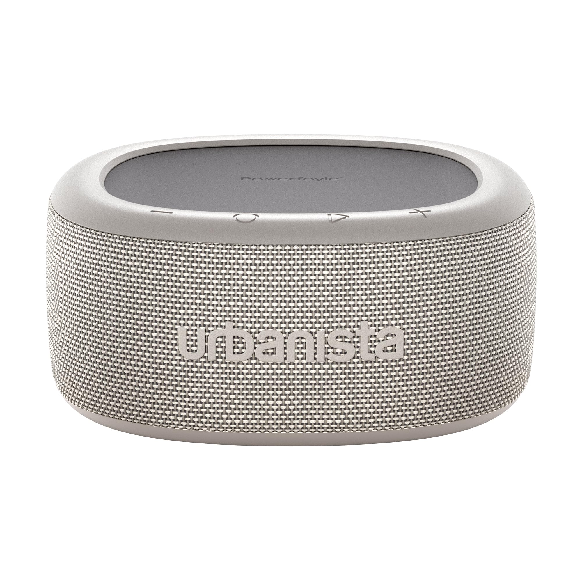 Urbanista Malibu Solar Bluetooth Speaker - 20W Wireless Portable Speaker with 45H Playtime, IP67 Waterproof, Stereo Sound & Dual Pairing - Compact Travel Speaker for Beach, Camping, Pool Parties & Home Use (Desert Grey)
