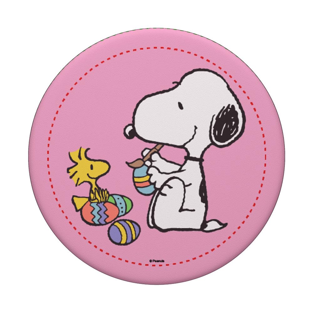 Peanuts Snoopy & Woodstock Easter Eggs PopSockets Standard PopGrip - Swappable Phone Grip & Stand for iPhone, Samsung - Perfect for Easter Gifts & Spring Decorations