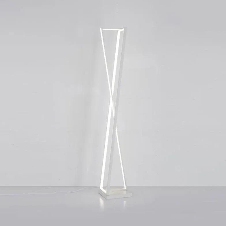Modern X-Shaped White Plug Tripod Floor Lamp - Adjustable Height for Living Room, Bedroom, or Office Lighting