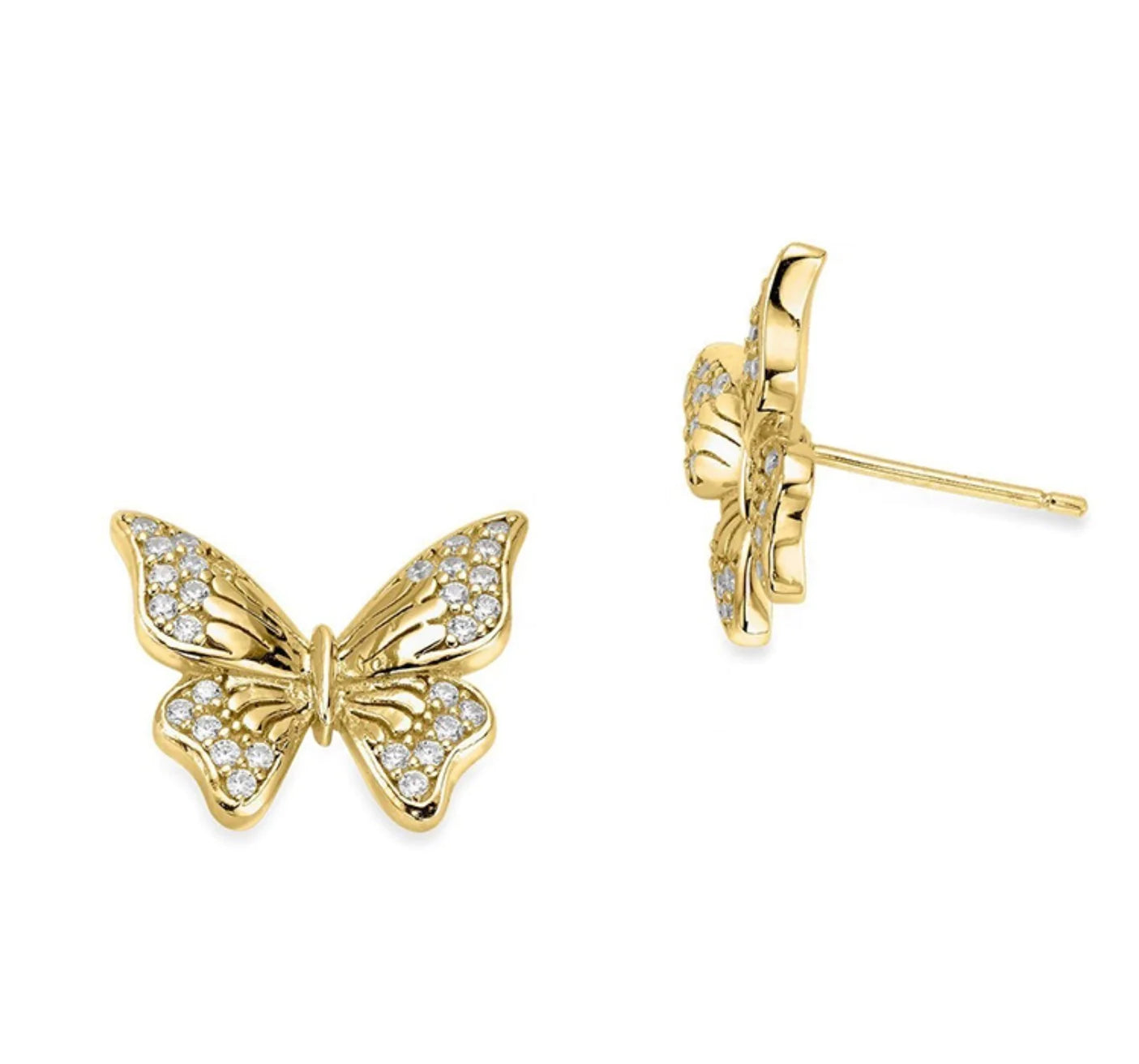 Butterfly Stud Earrings for Women - Dainty Gold & Silver Cute Butterfly Earrings - Perfect for Everyday Wear, Gifts & Special Occasions