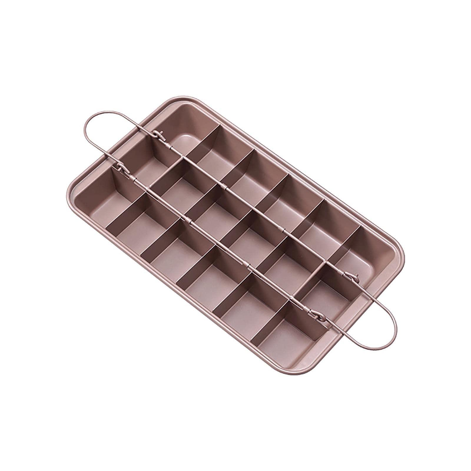 Non-Stick 18-Slice Cake Pan with Dividers - Pre-Sliced Baking Tray for Cakes, Muffins & Cupcakes - Perfect for Birthday Parties, Weddings & Home Baking