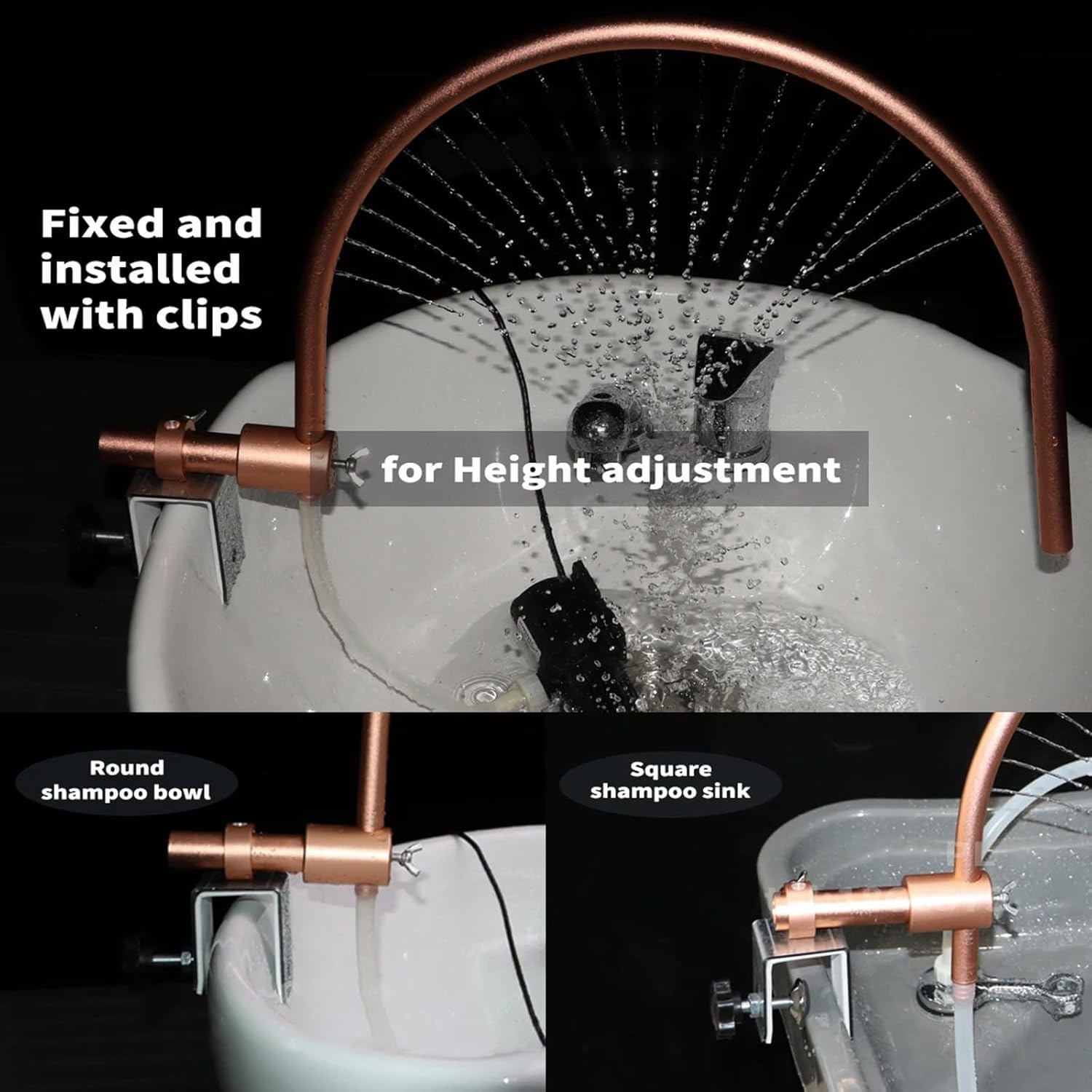 Japanese Head Spa Water Circulation Rack with 21 Water Outlet Holes - Professional Salon Shampoo Bowl Waterfall Equipment for Relaxing Scalp Massage & Hair Care