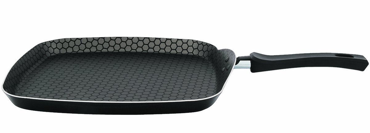 Cinsa 11-Inch Square Grill Pan - Nonstick Cast Aluminum Griddle for Indoor/Outdoor Cooking - Perfect for Grilling Steak, Burgers, Pancakes & More