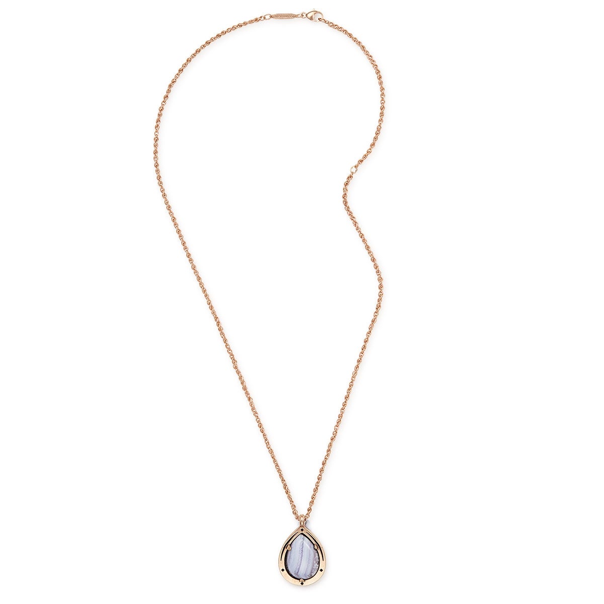 Blue Lace Agate Necklace for Women - Natural Stone Healing Crystal Jewelry - Perfect for Meditation, Yoga & Spiritual Gifts