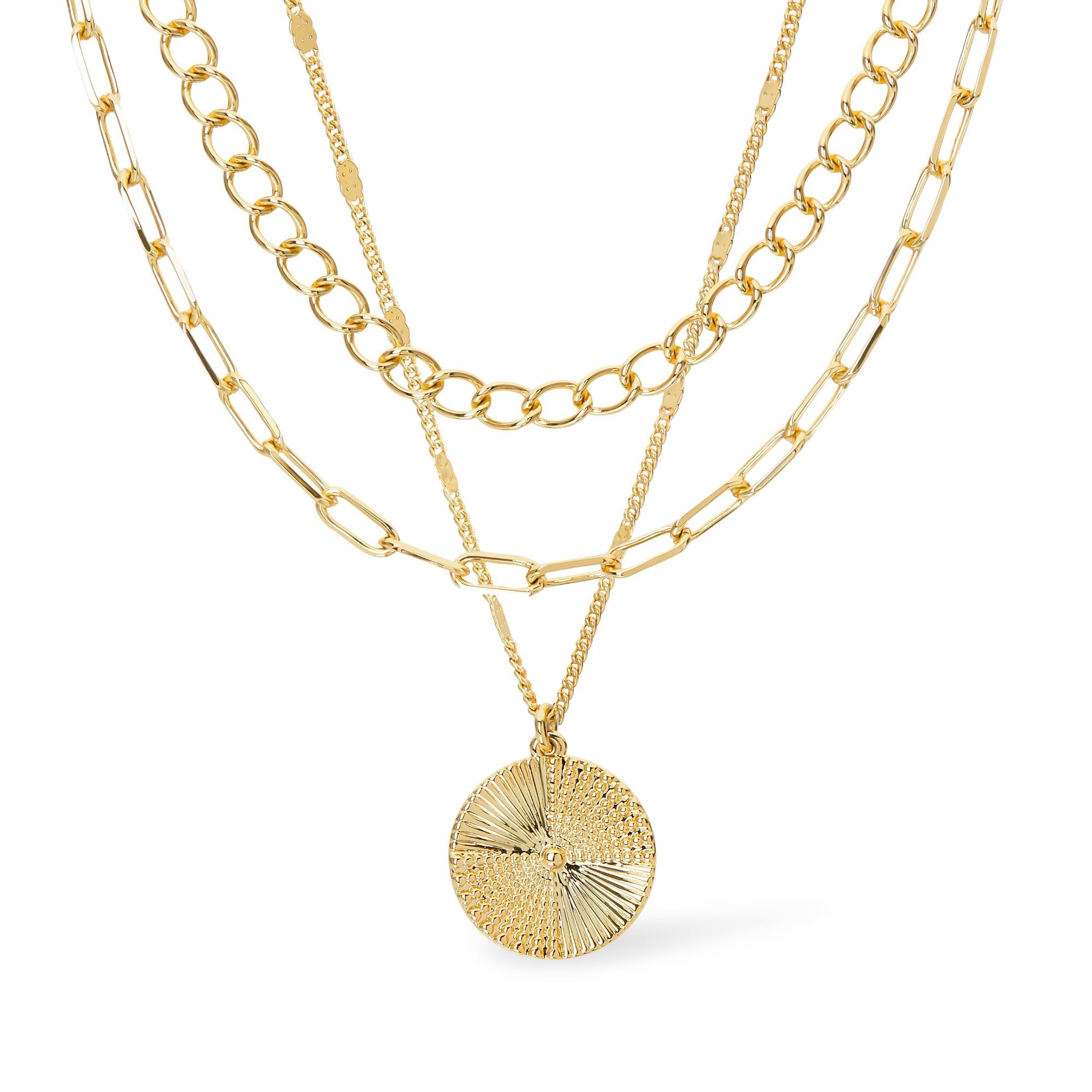 Ana Luisa 14K Gold Plated Layered Necklace Set for Women - 2 Piece Chic Gold Chains for Stylish Layering | Hypoallergenic, Water Resistant, Tarnish Free Jewelry | Perfect for Everyday Wear, Date Nights & Special Occasions