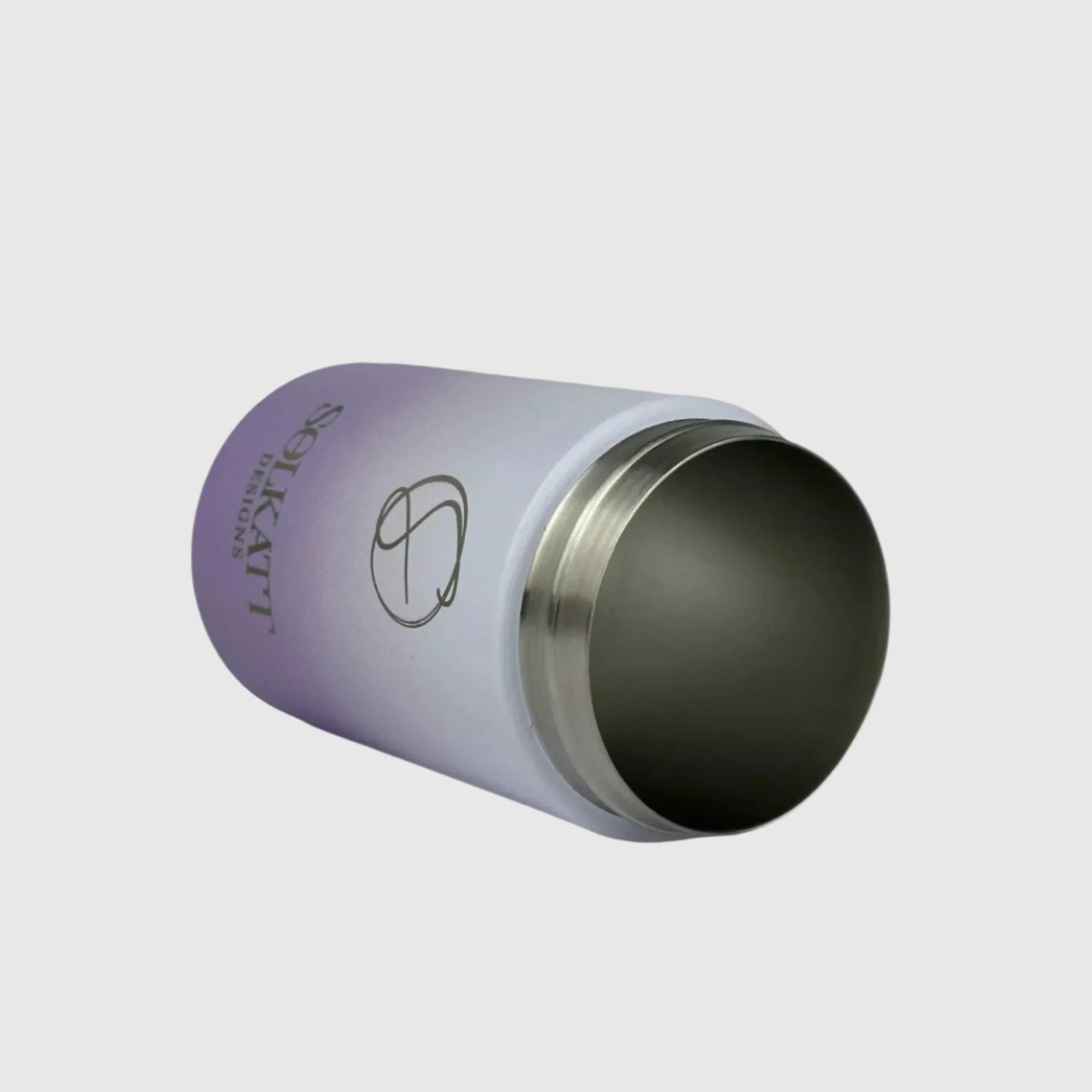 Lavender Lilac Stubby Cooler - Ombre Style Insulated Stainless Steel Beer Can Holder for Outdoor Picnics, BBQs & Beach Parties