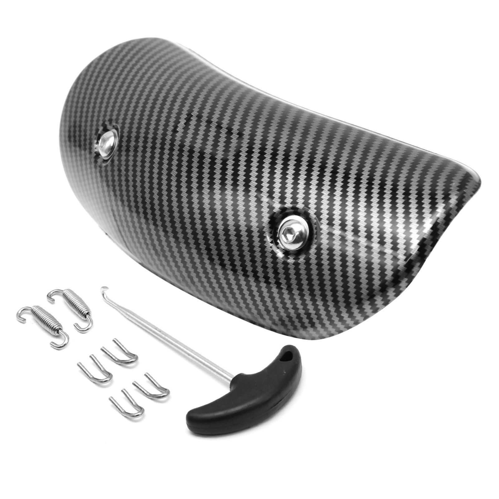 High-Quality Exhaust Heat Shield & Muffler Pipe Cover - Stainless Steel Carbon Fiber Protector Guard for Cars & Trucks - Perfect for Performance Upgrades & Engine Protection