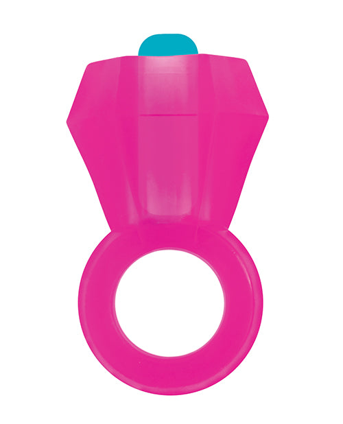 Bling Pop Vibrating Cock Ring for Men - Pink Pleasure Ring for Enhanced Sensation & Couples Play - Perfect for Valentine's Day & Romantic Nights