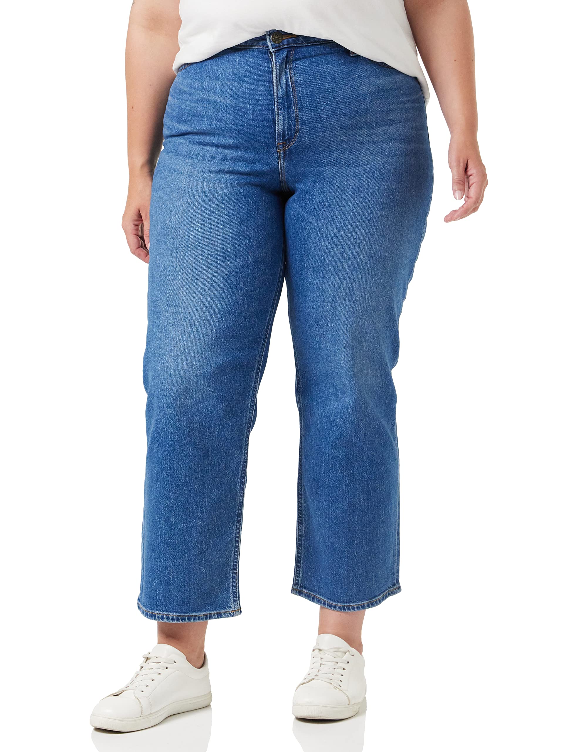 Lee Women's Wide Leg Long Jeans - Comfortable High Waist Denim Pants for Casual Wear, Work & Everyday Outfits | Plus Size Options Available
