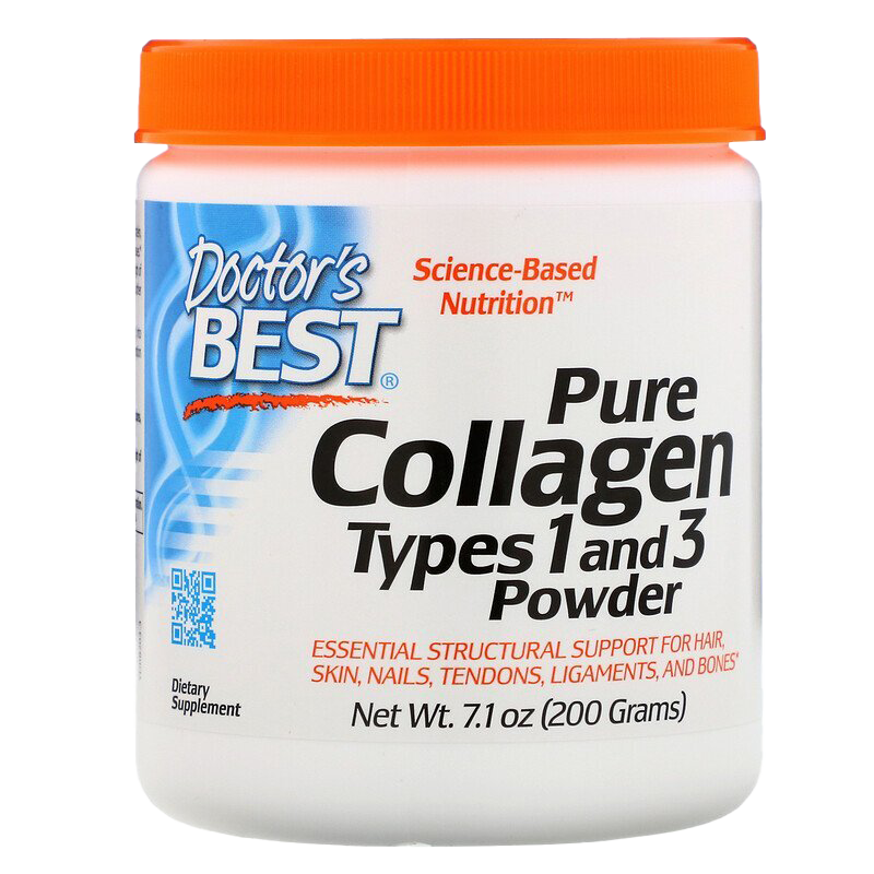 Doctor's Best Pure Collagen Types 1 & 3 Powder - 200g | Supports Skin, Hair & Joint Health | Ideal for Smoothies, Coffee & Baking