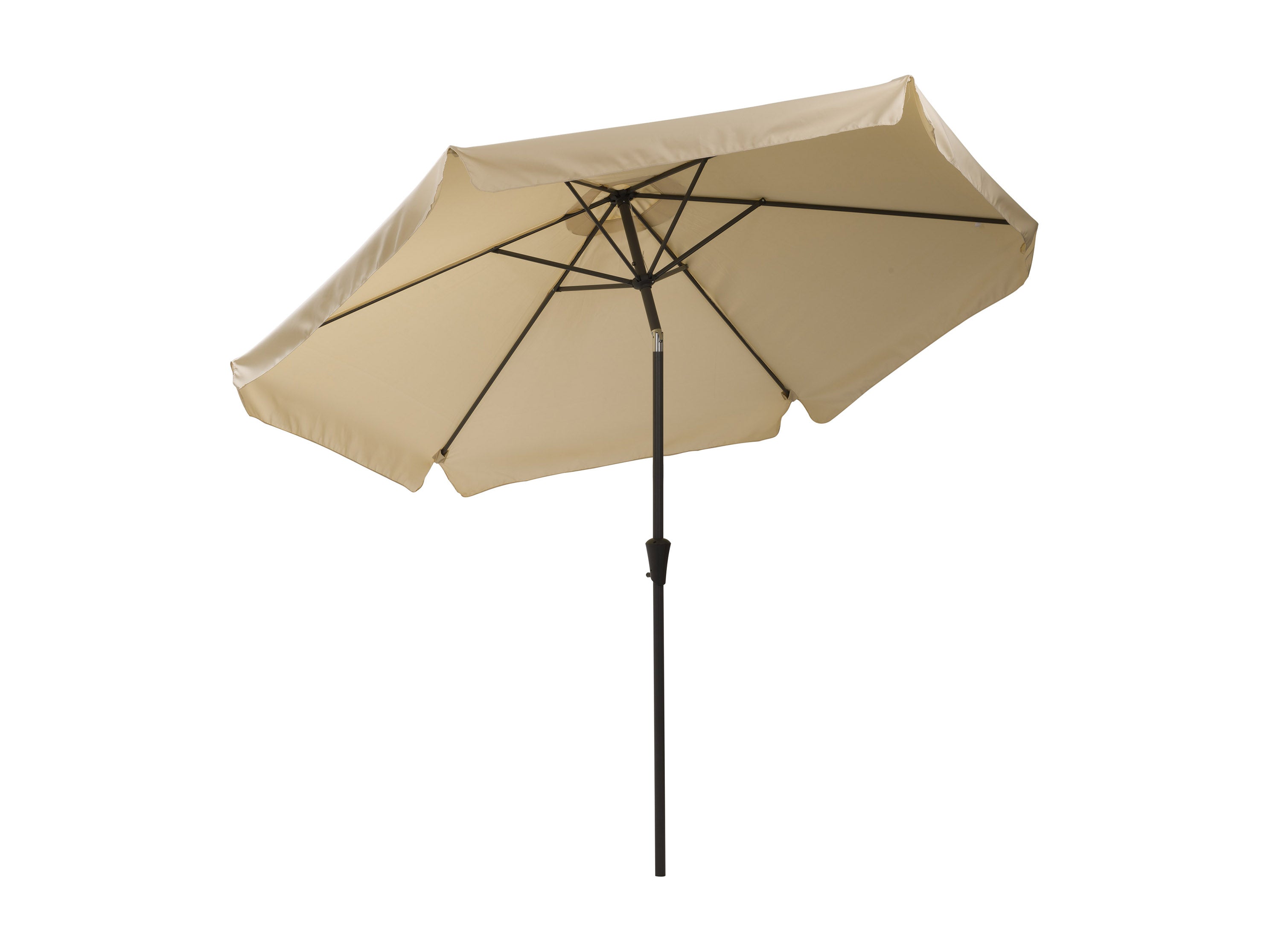 10ft Round Warm White Patio Umbrella - Outdoor Cantilever Umbrella for Poolside, Garden, and Backyard Relaxation