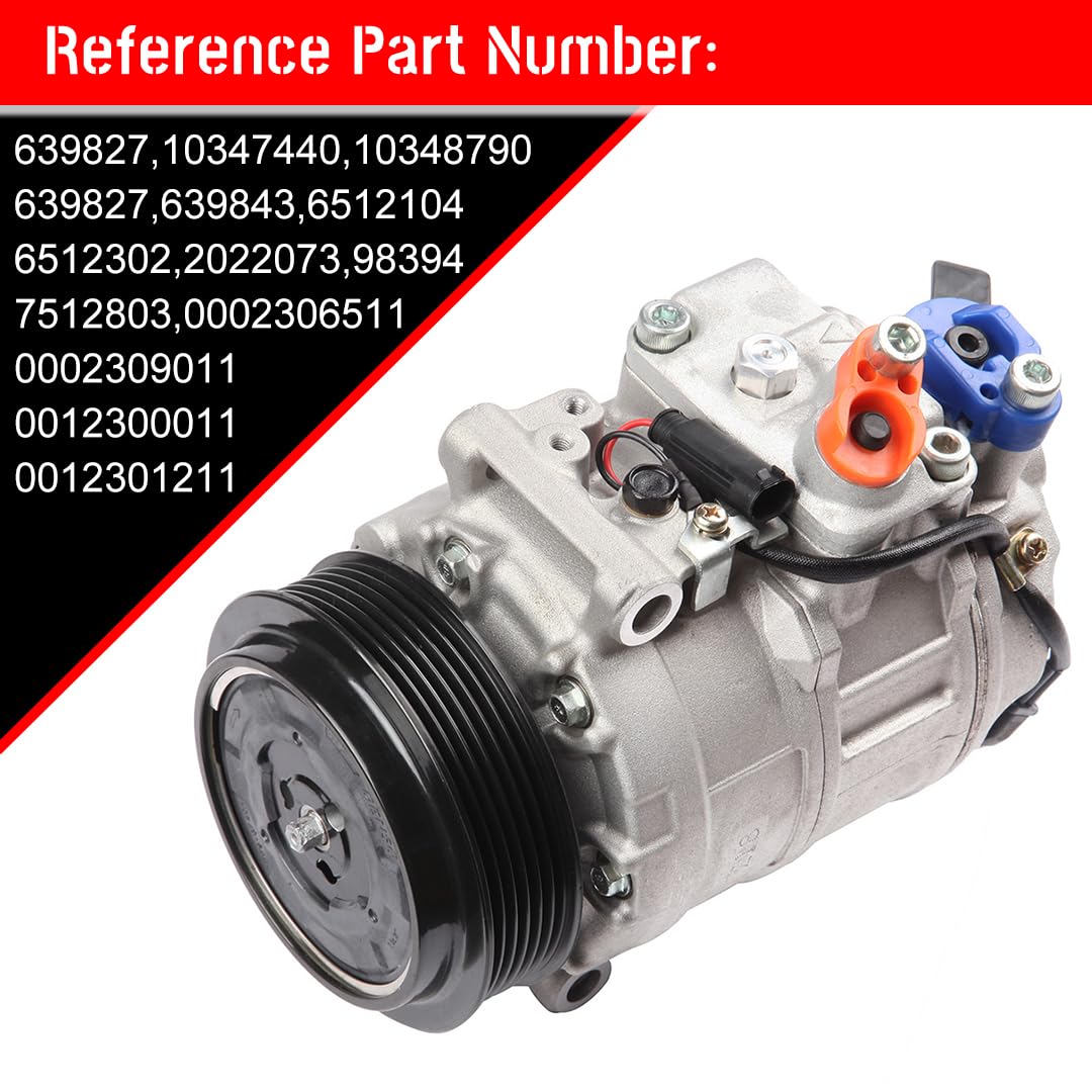 2006-2007 Mercedes-Benz C230 AC Compressor & Clutch Kit - High Performance Air Conditioner Replacement Part - Perfect for Summer Cooling & Auto AC Repair