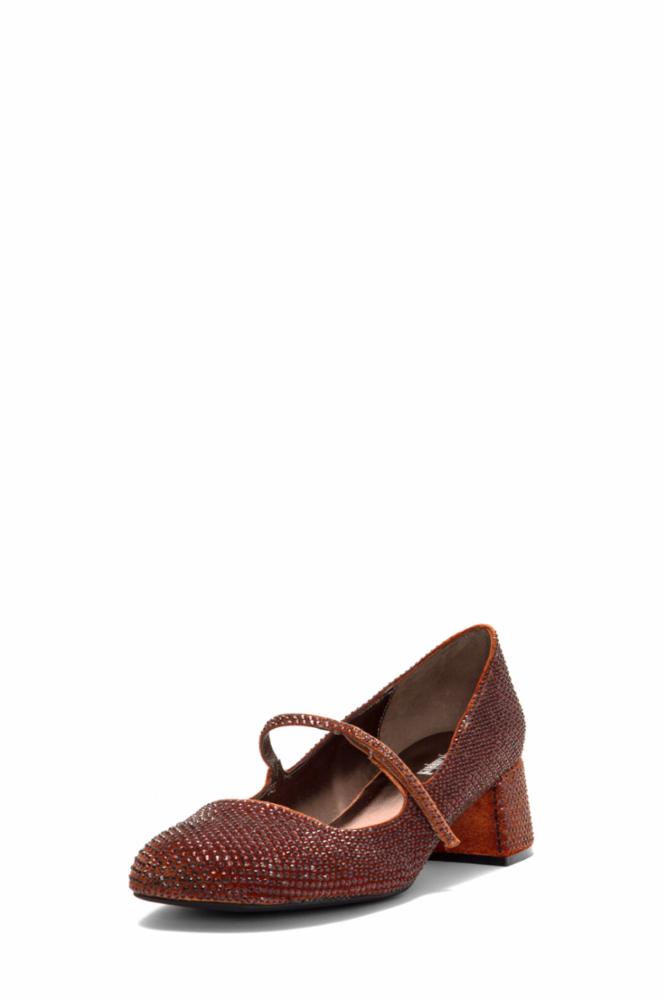 Jeffrey Campbell Women's Regal Orange M Suede Ankle Boots - Fashionable Chunky Heel Shoes for Casual Outfits & Night Out
