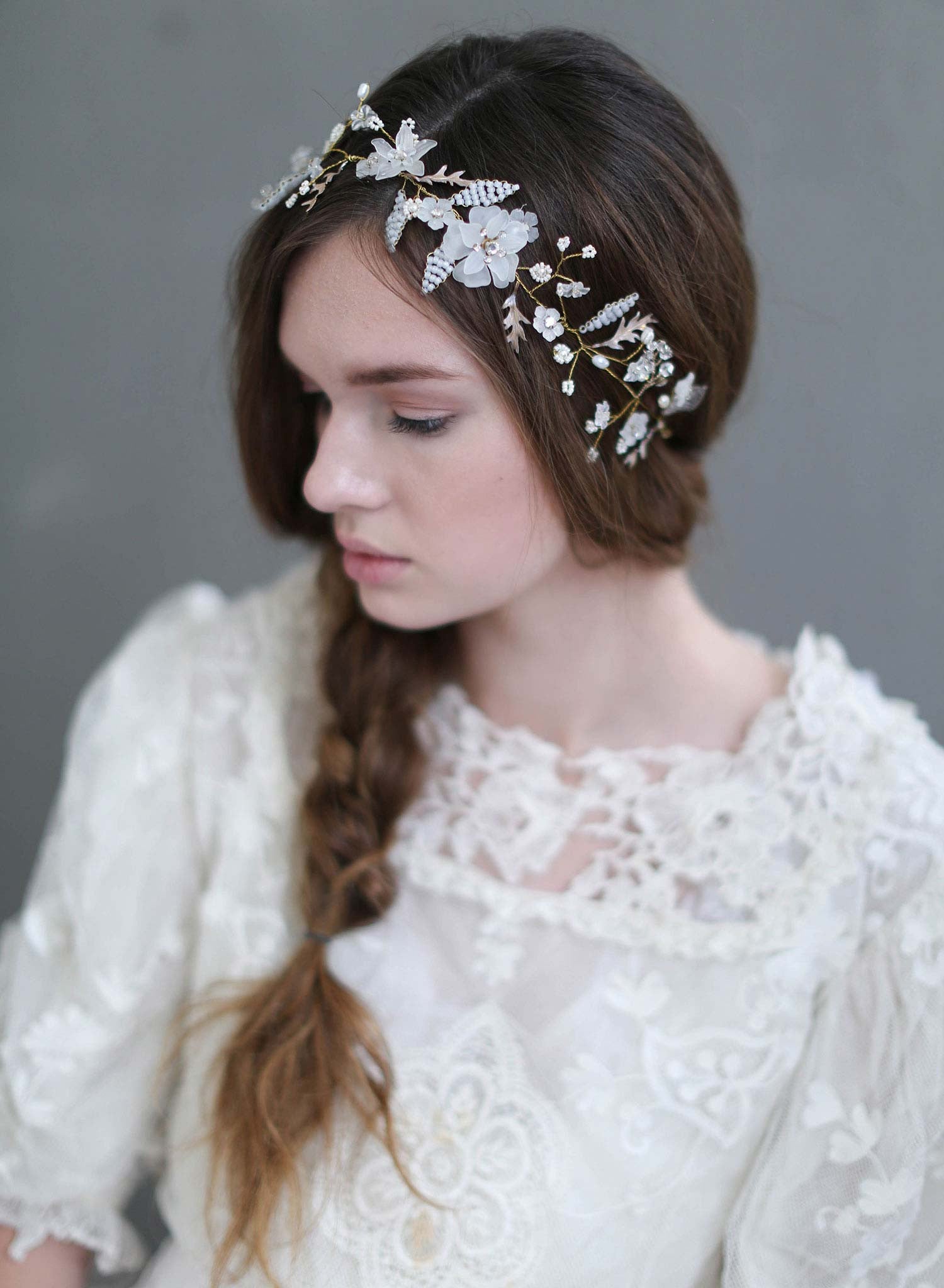 Floral Mist Hair Vine - Style #719 | Elegant Boho Hair Accessory for Weddings, Parties & Special Occasions